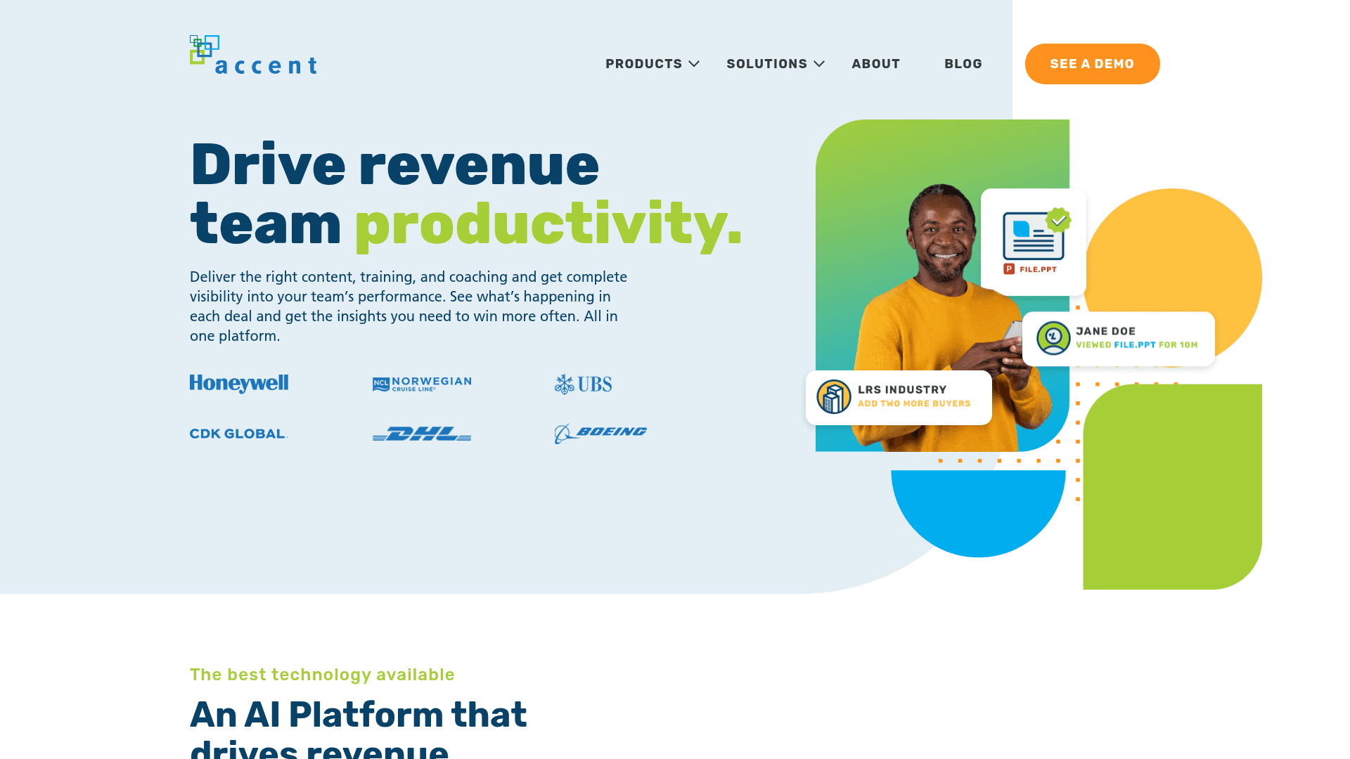 Homepage of Accent