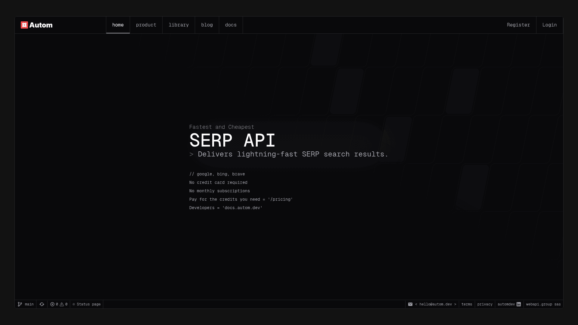 Homepage of Autom