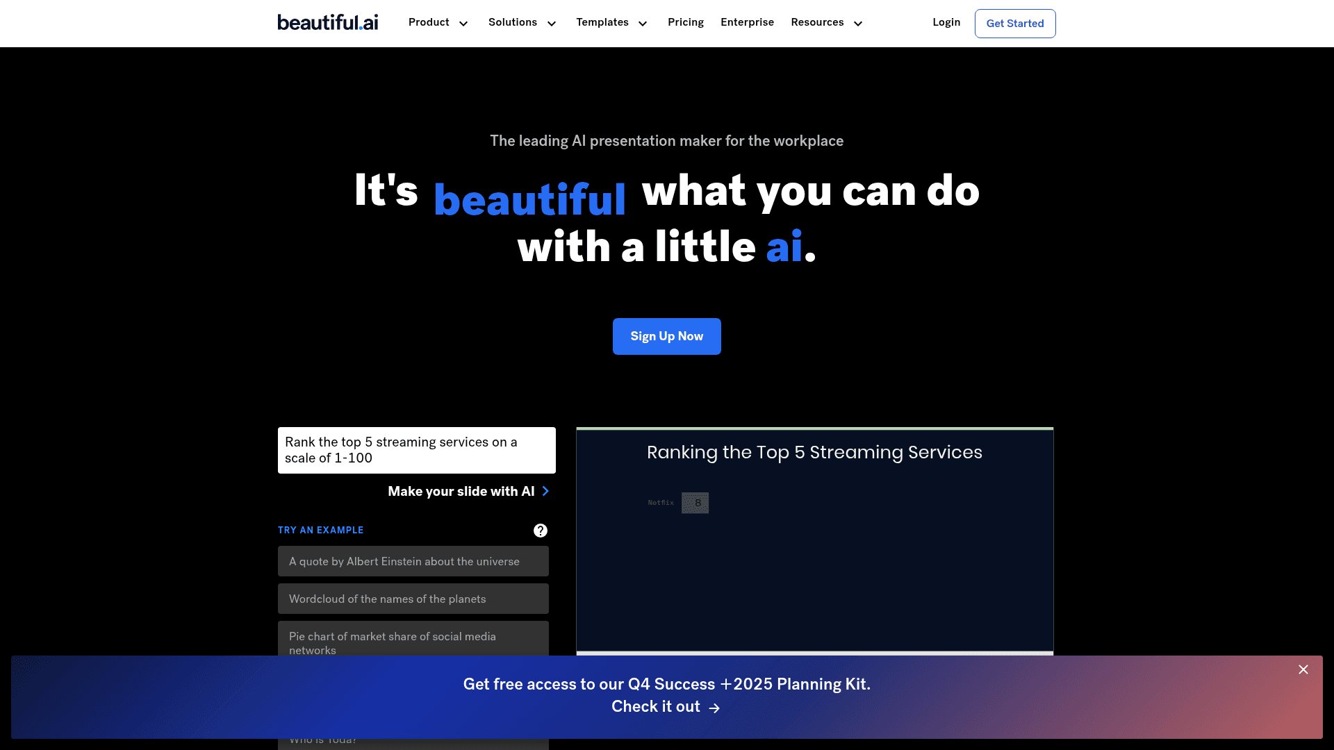 Homepage of Beautifulai
