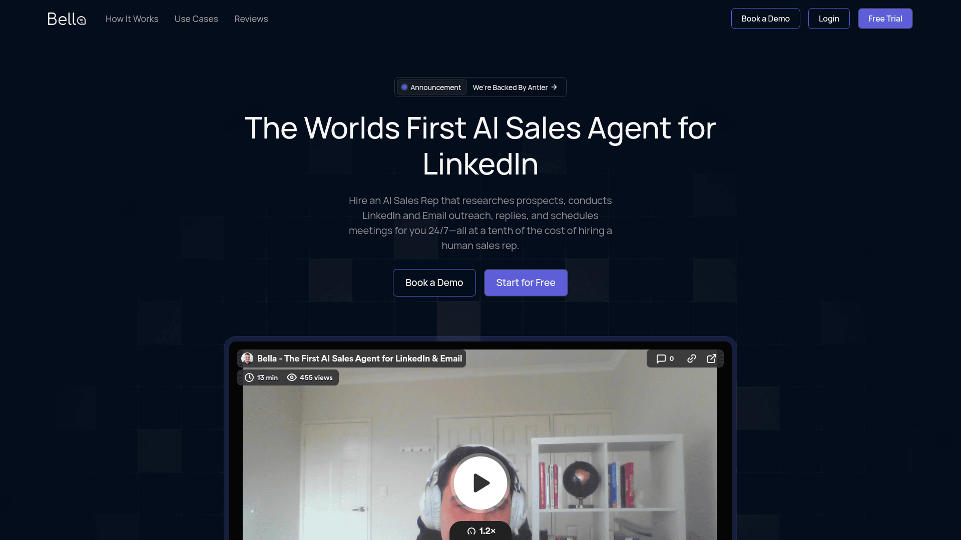 Homepage of Bella