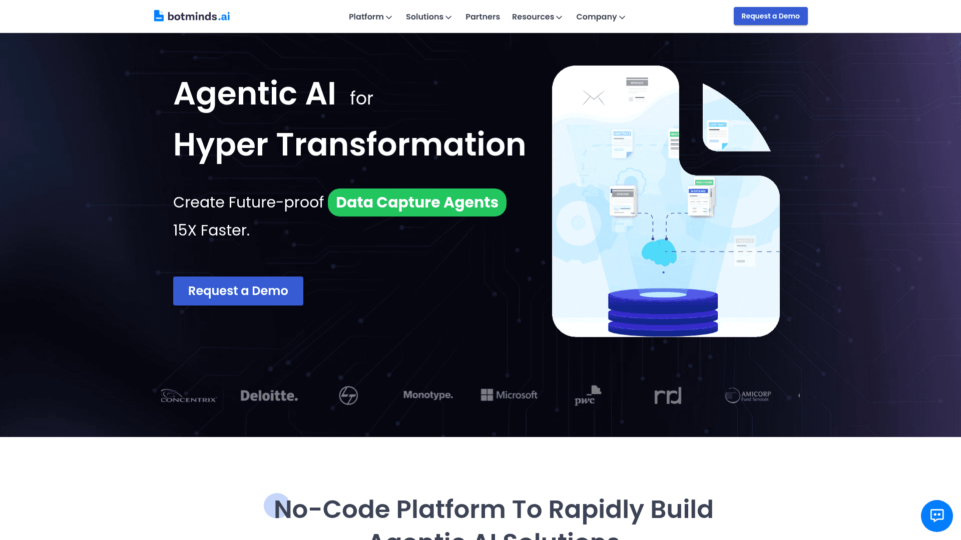 Homepage of Botminds