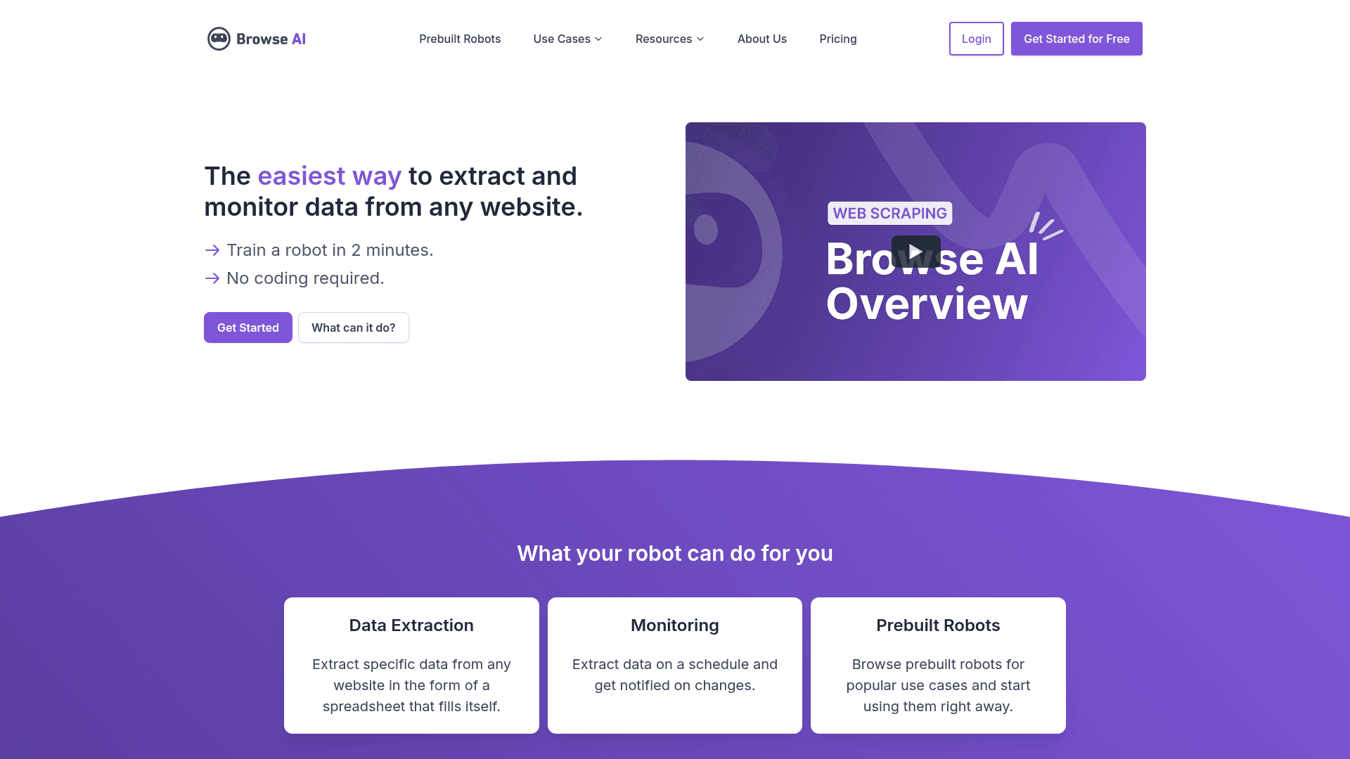 Homepage of Browse