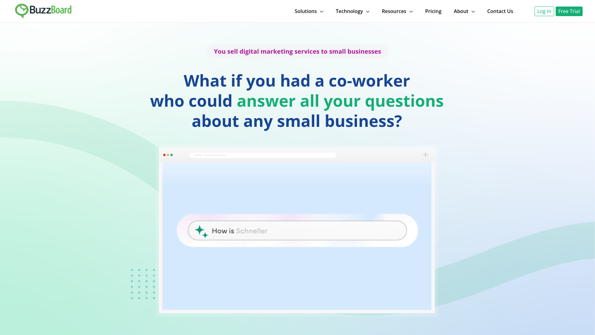 Homepage of BuzzBoard