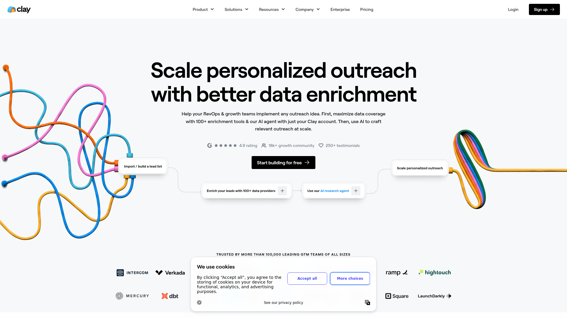 Homepage of Clay