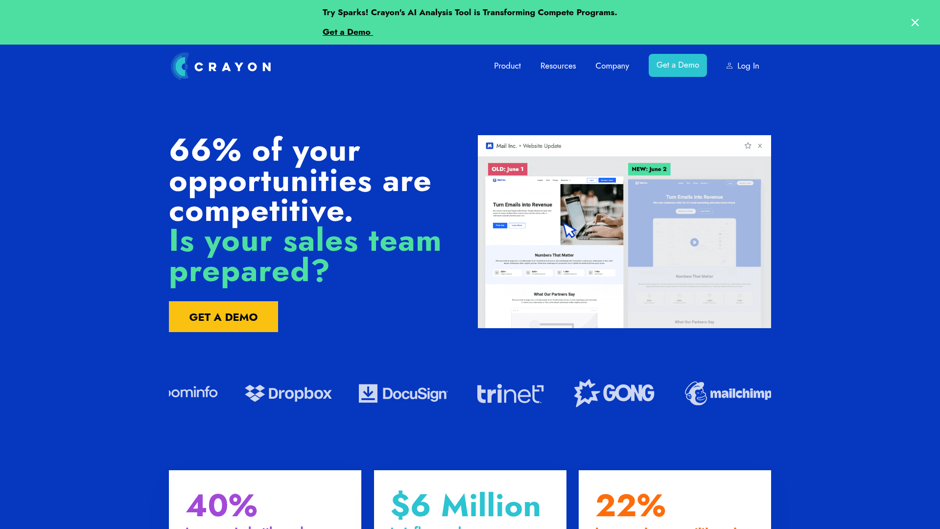 Homepage of Crayon