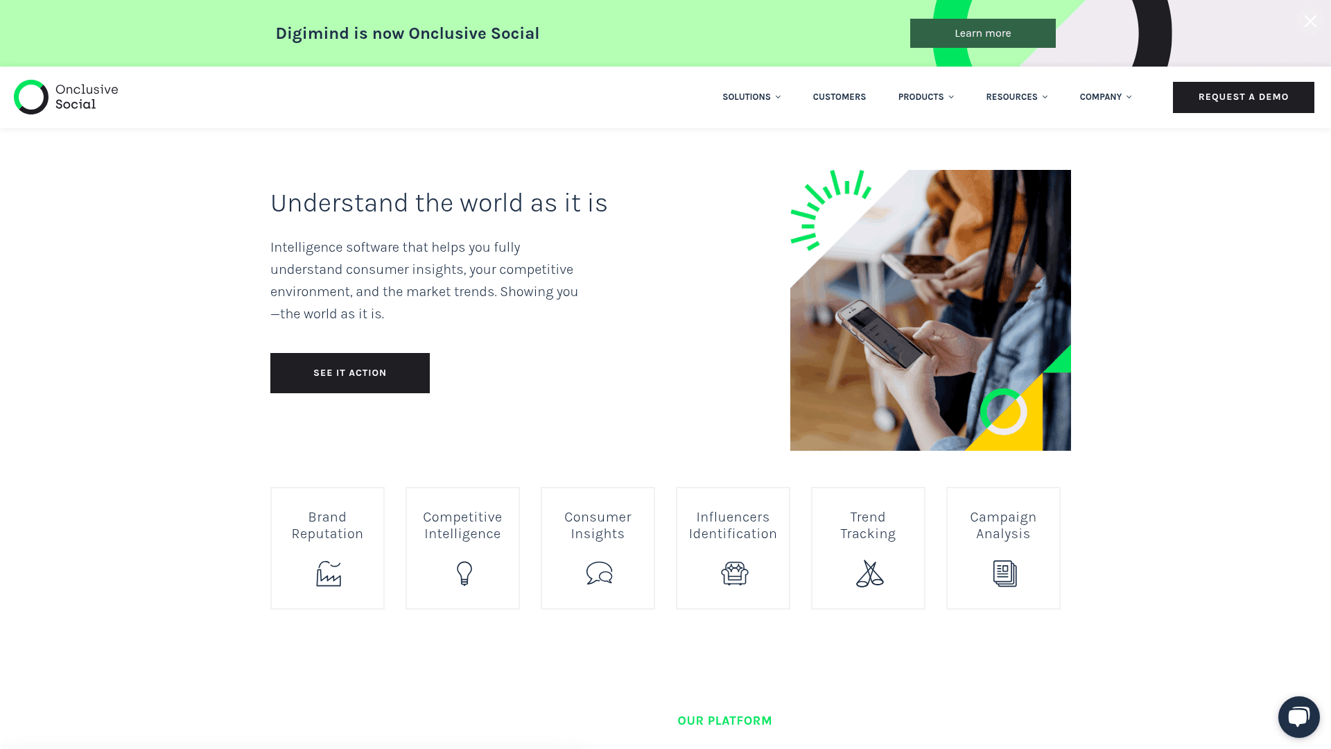 Homepage of Digimind
