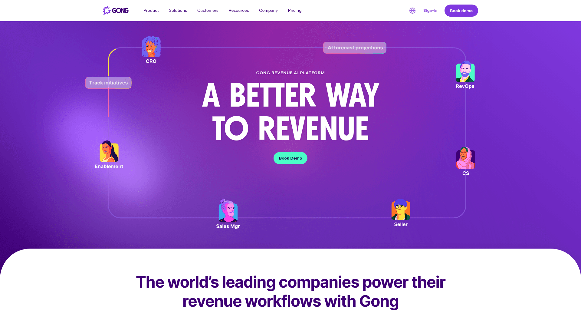 Homepage of Gong