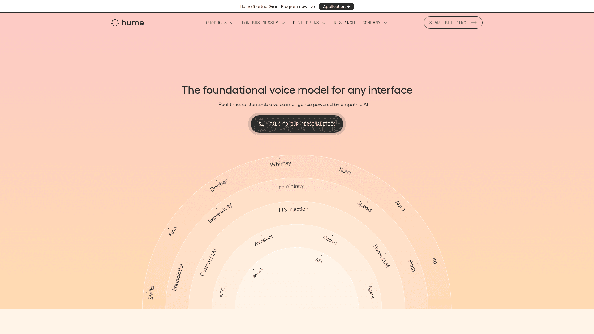 Homepage of Hume