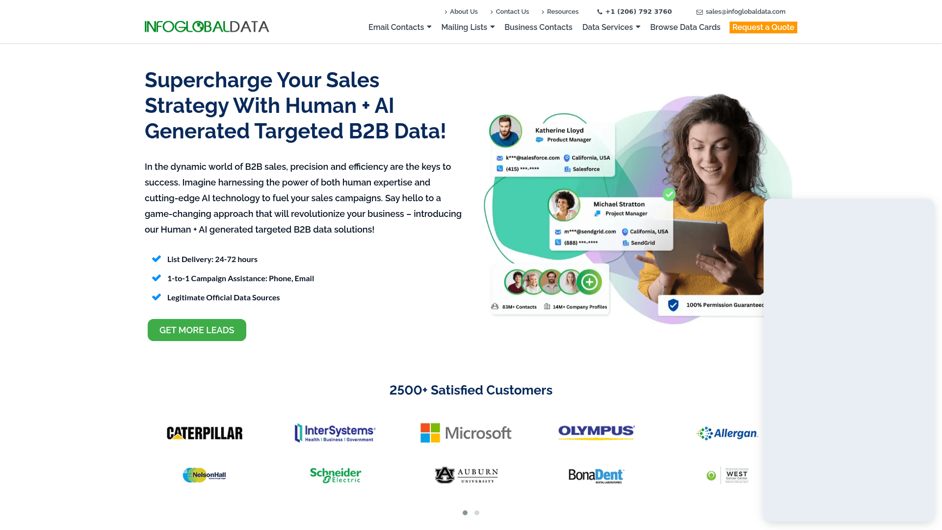 Homepage of InfoGlobalData