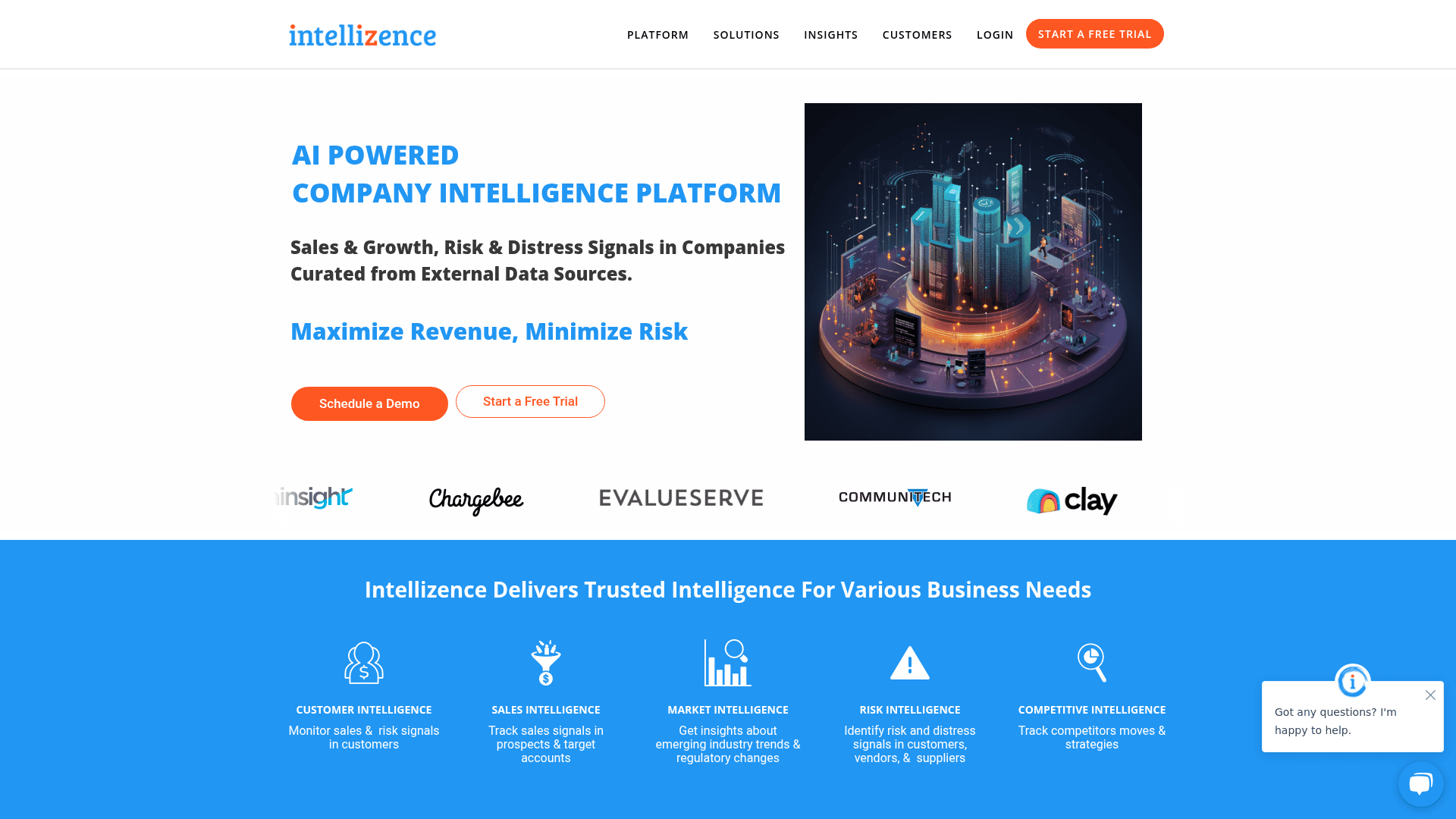Homepage of Intellizence