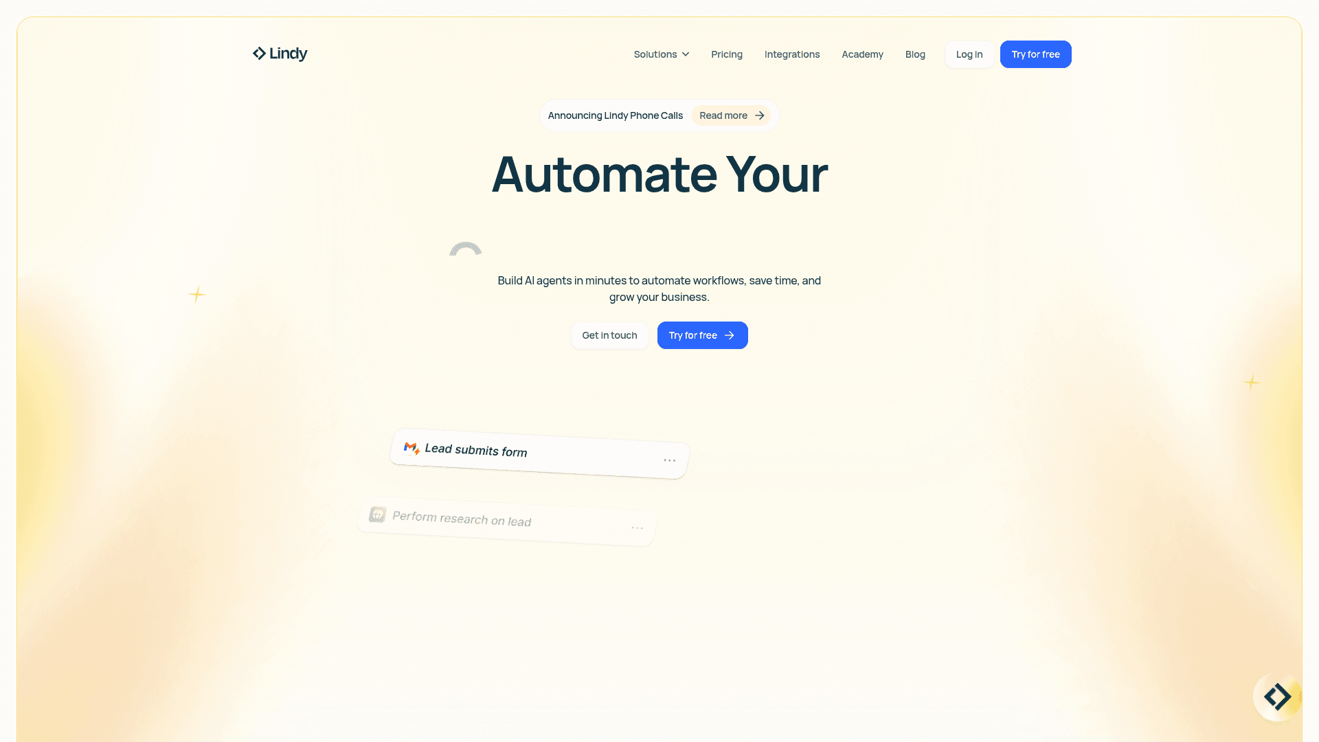 Homepage of Lindy