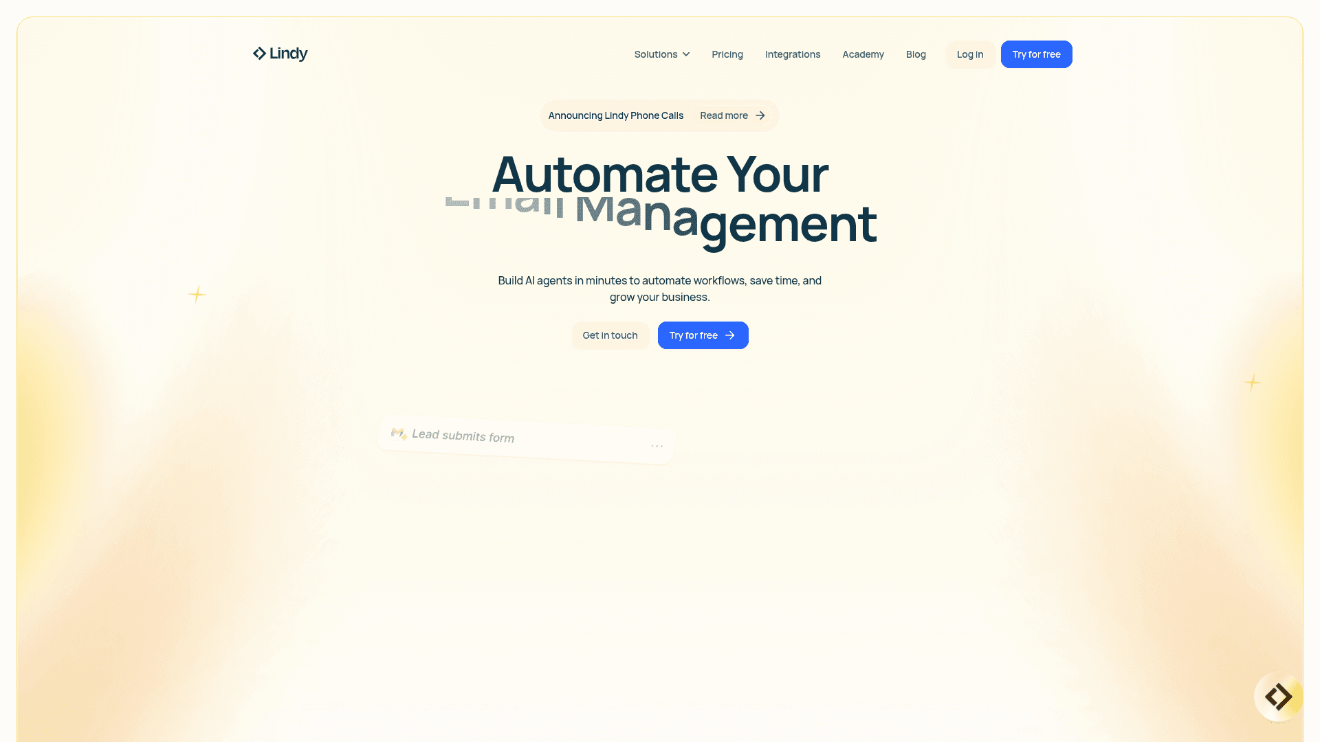 Homepage of Lindyai