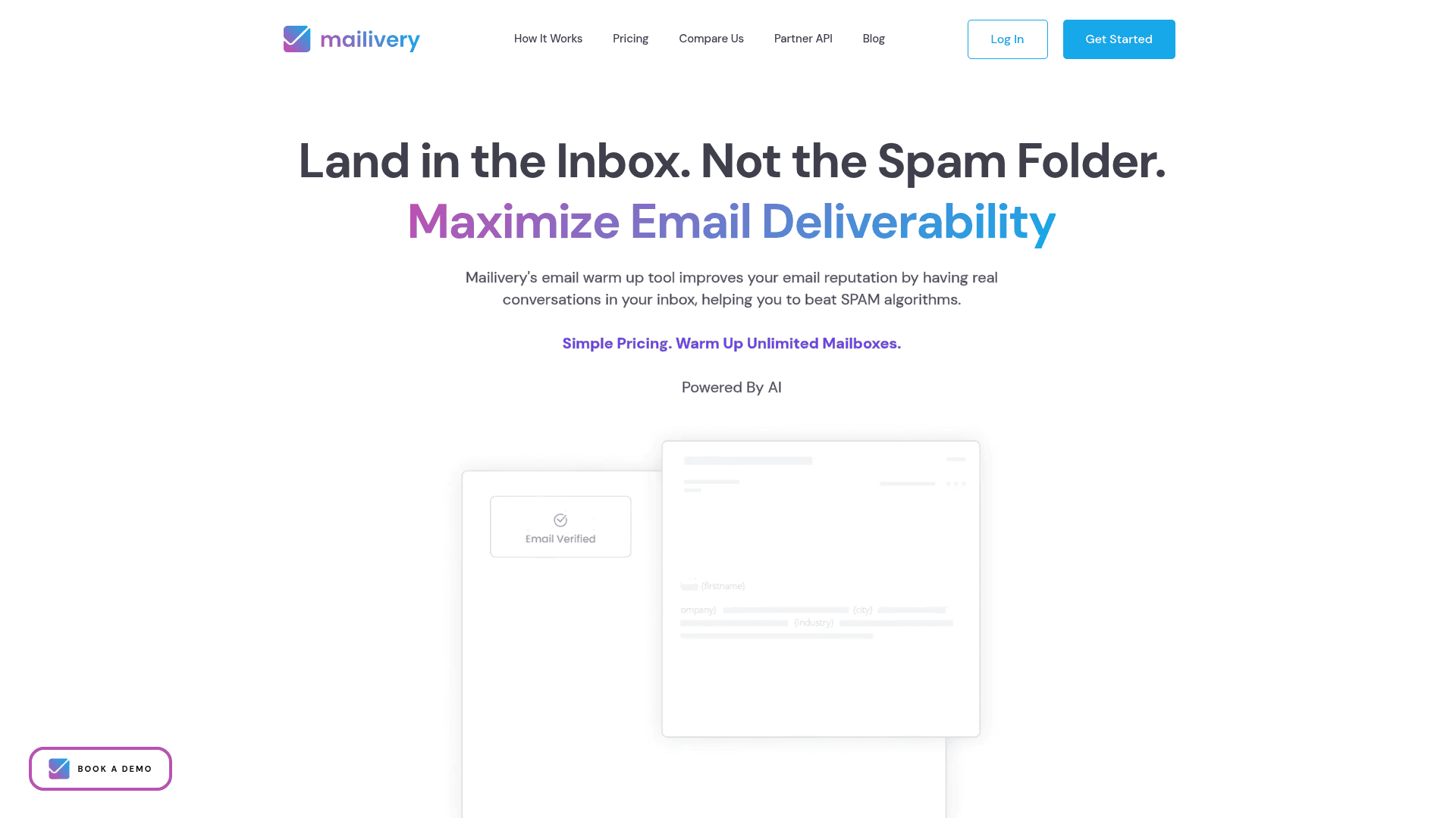 Homepage of Mailivery
