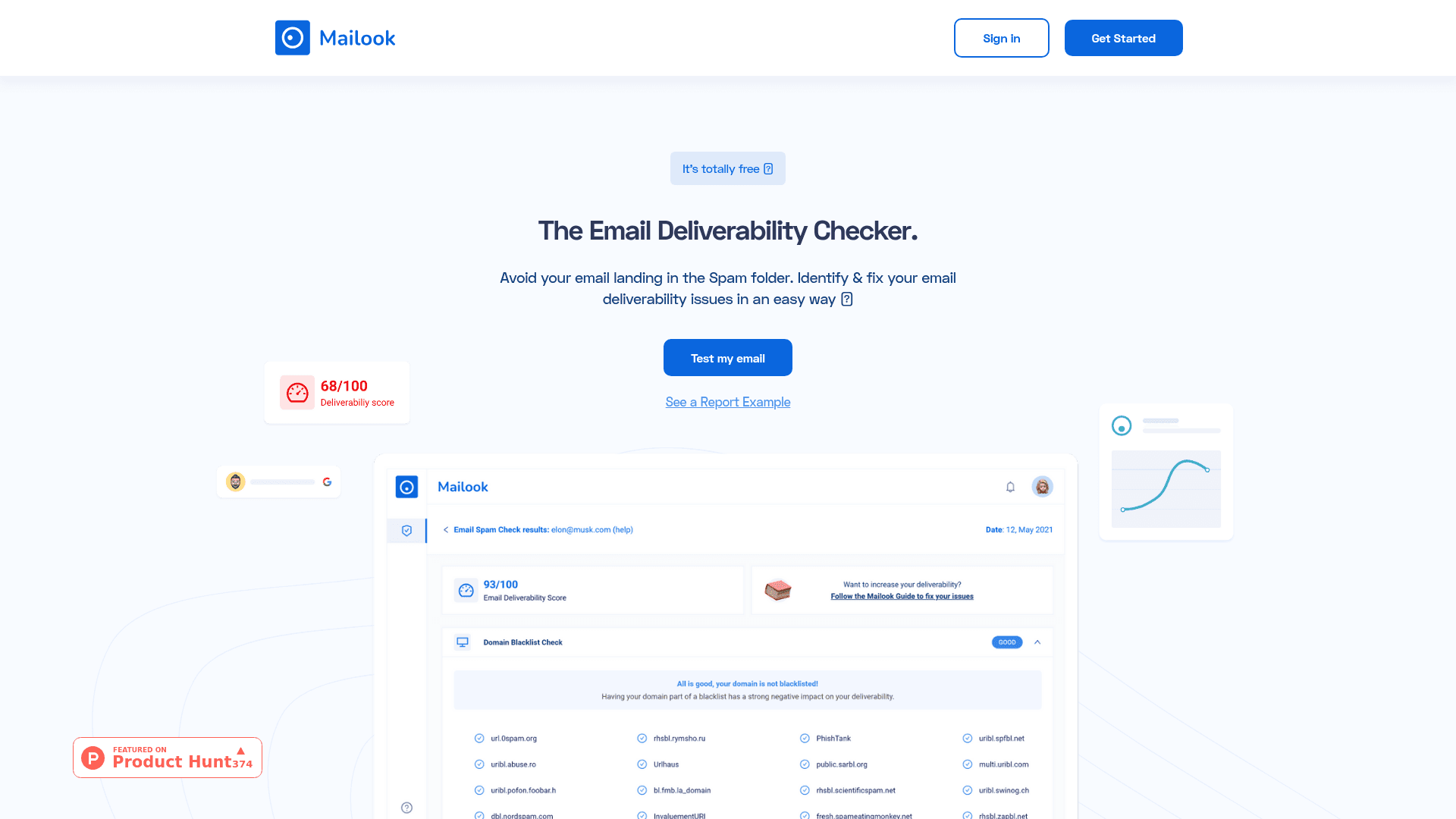 Homepage of Mailook