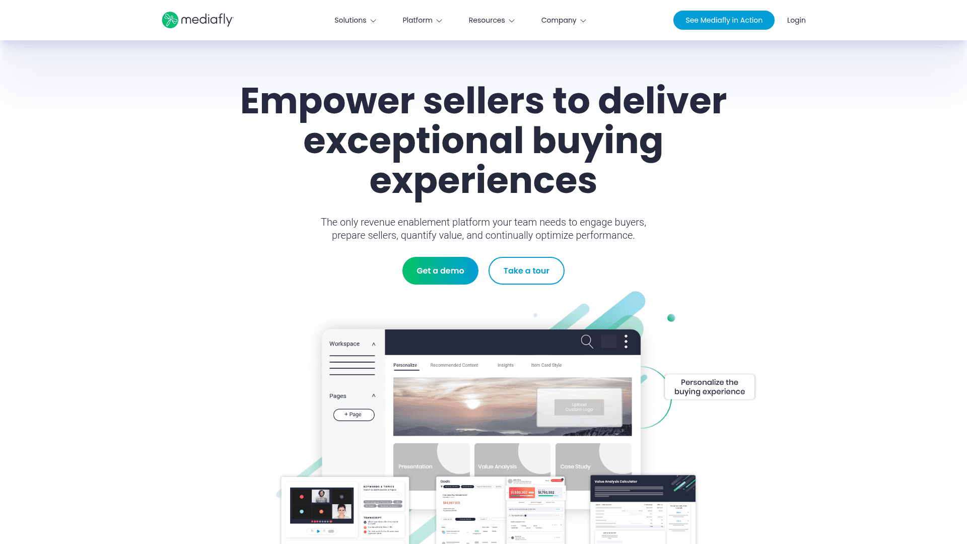 Homepage of Mediafly