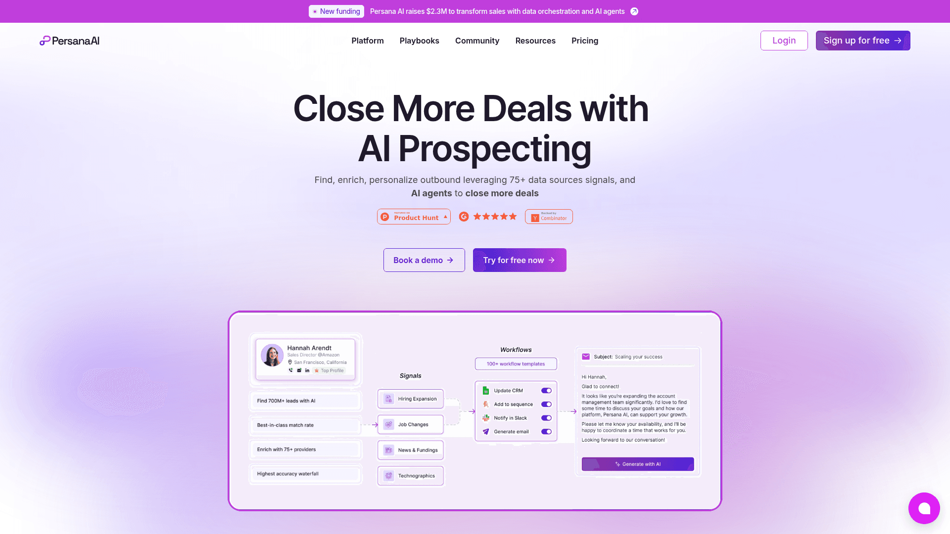 Homepage of Persana
