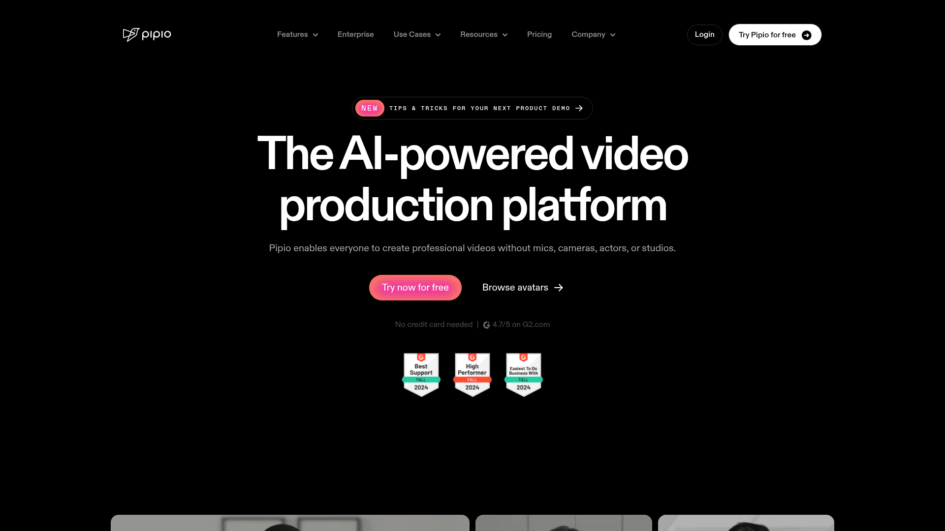 Homepage of Pipio