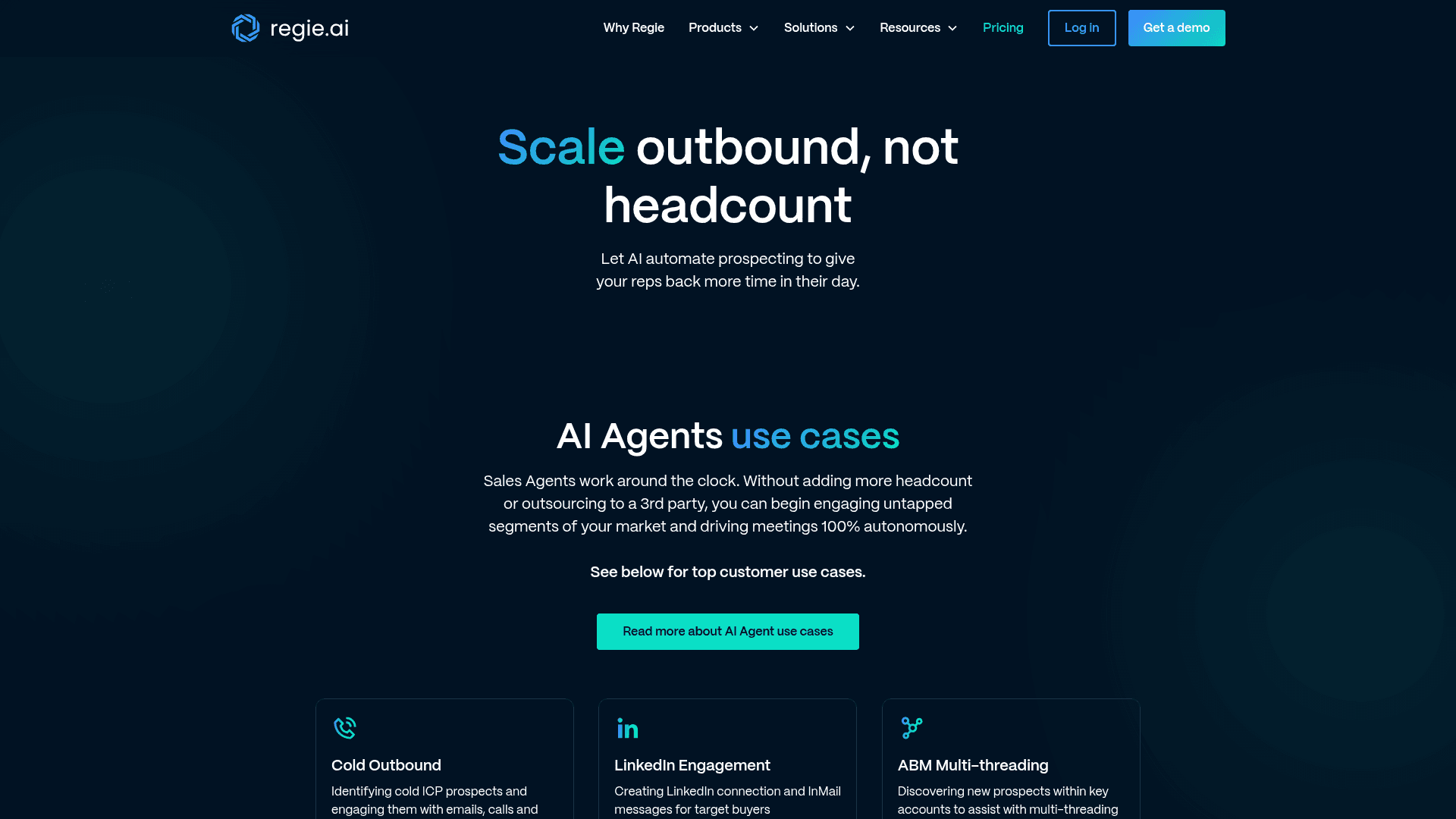 Pricing page of Regieai