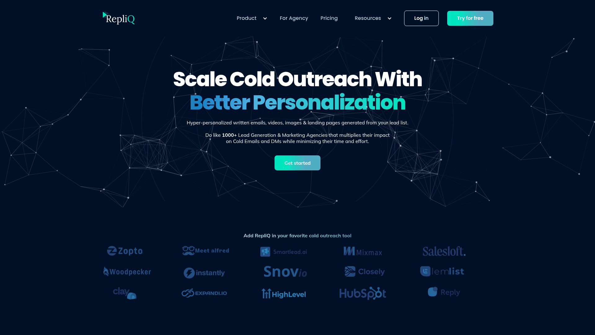 Homepage of RepliQ