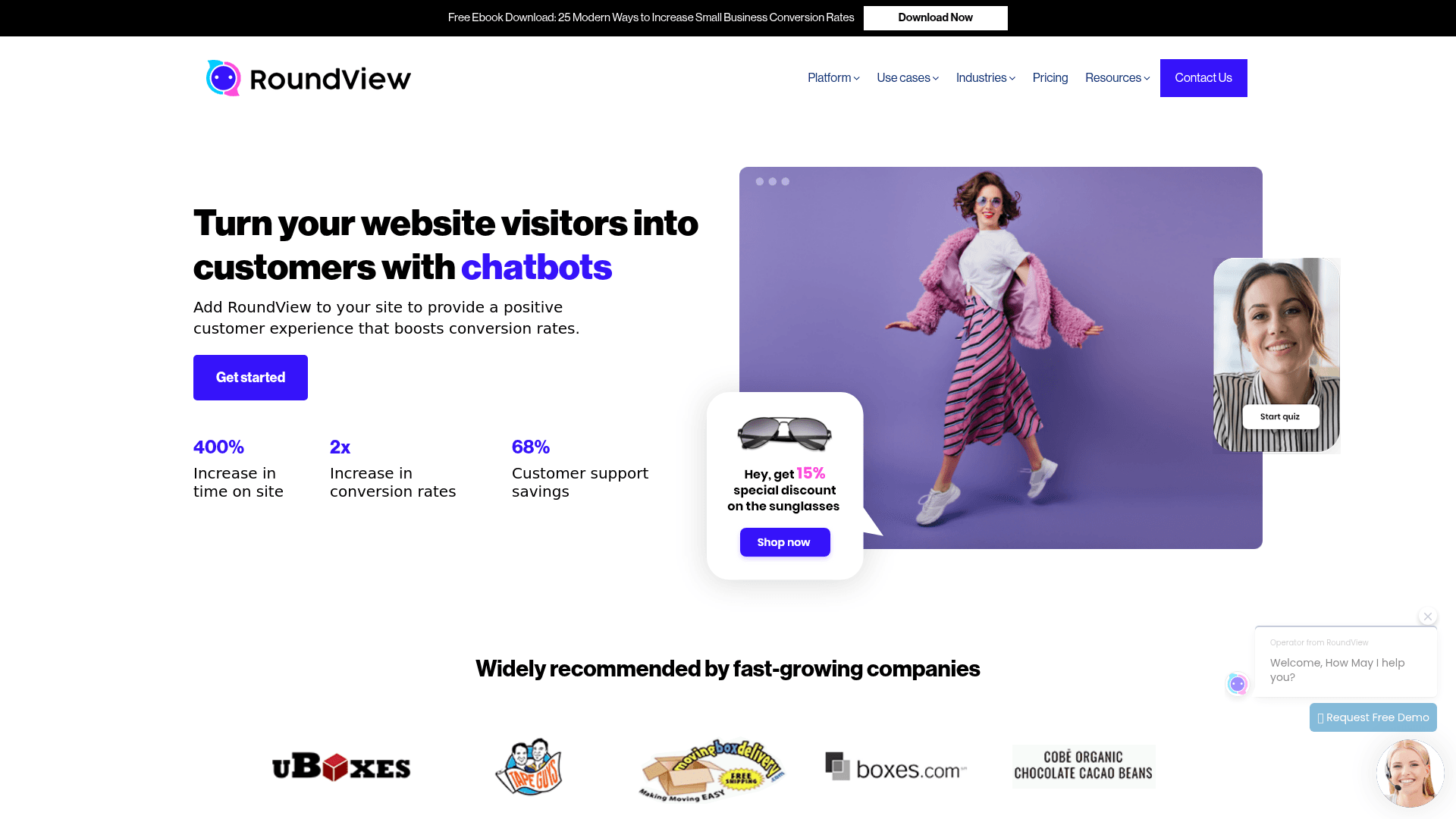 Homepage of RoundView