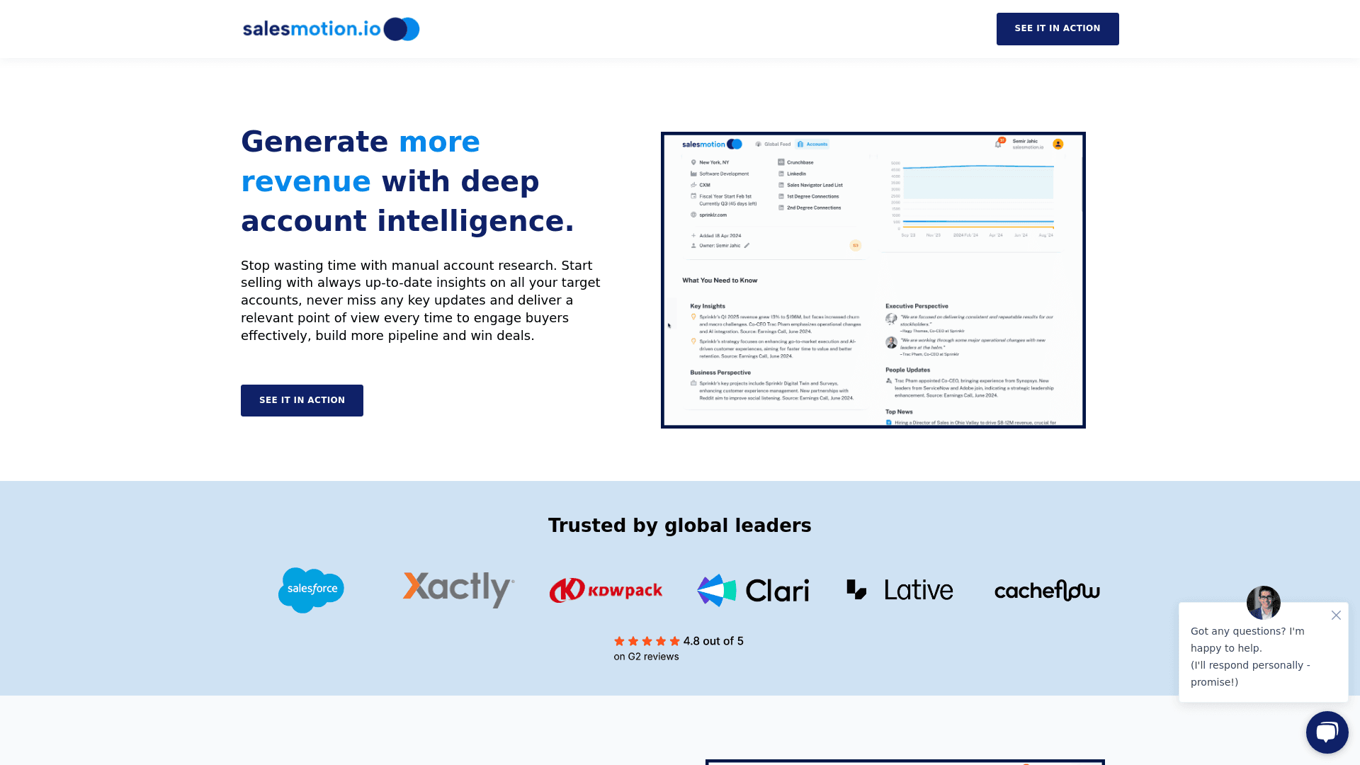 Homepage of Salesmotion