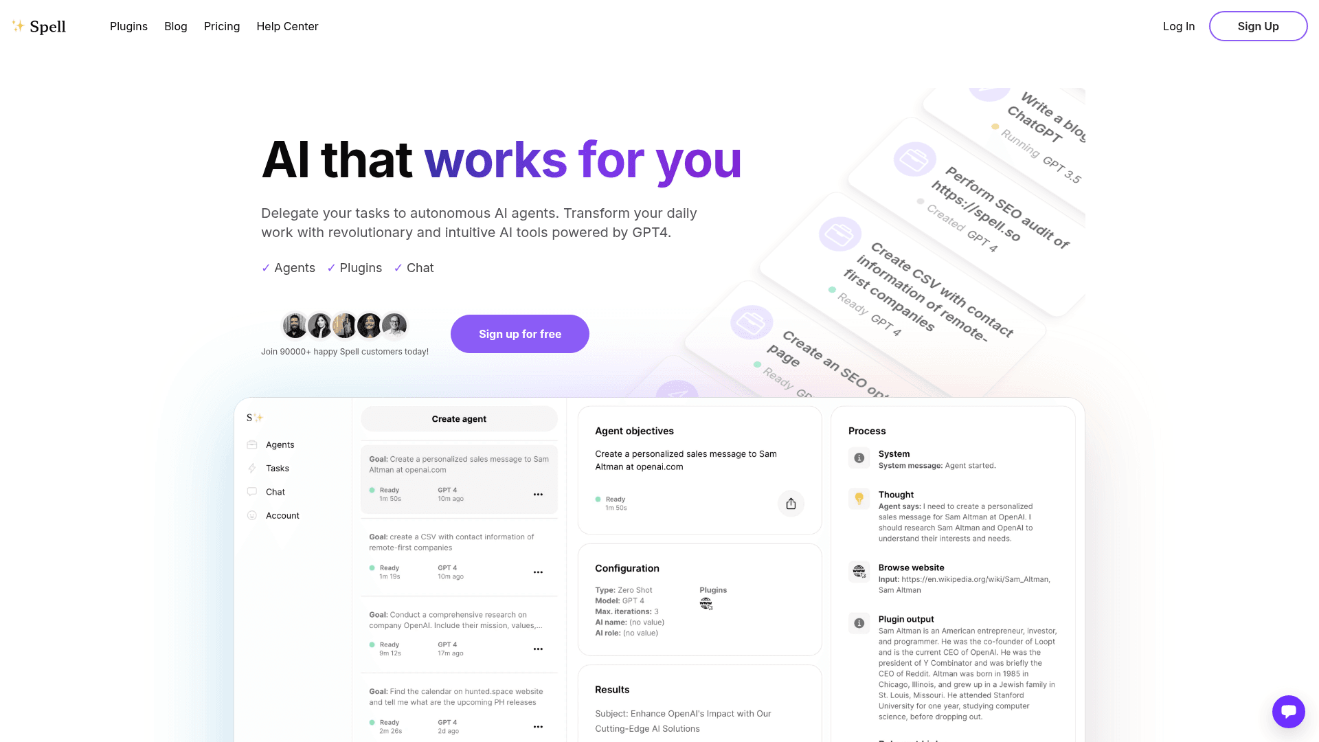 Homepage of Spell