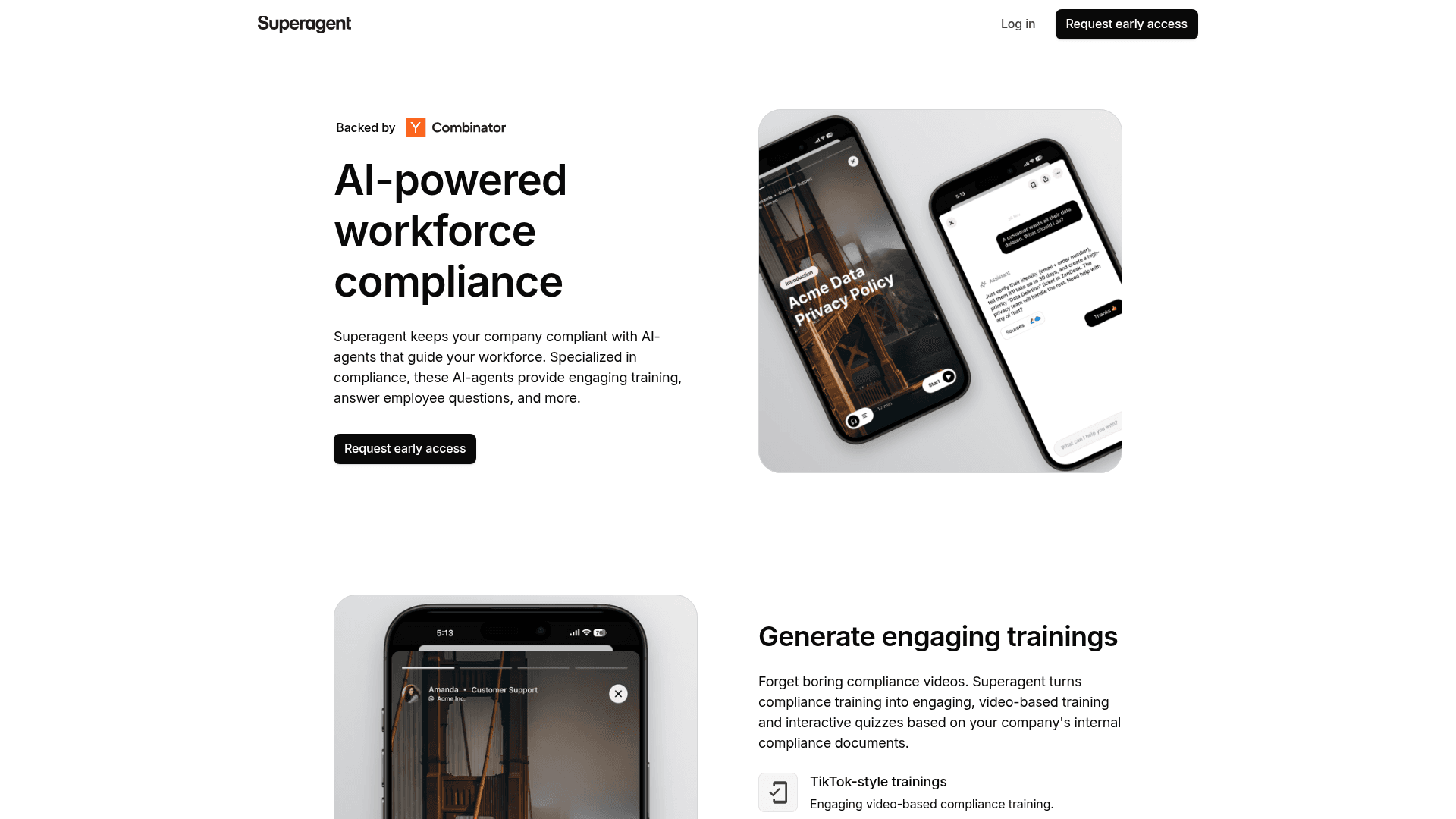 Homepage of Superagent