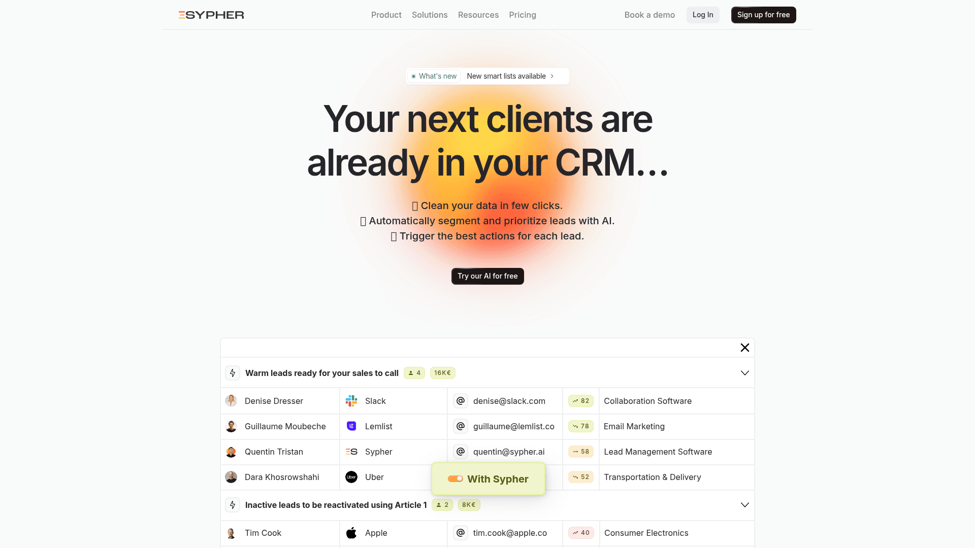 Homepage of Sypher