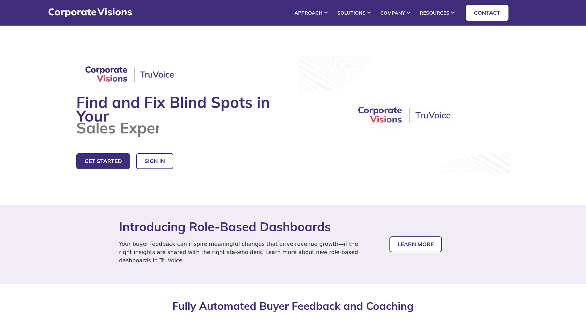 Homepage of TruVoice