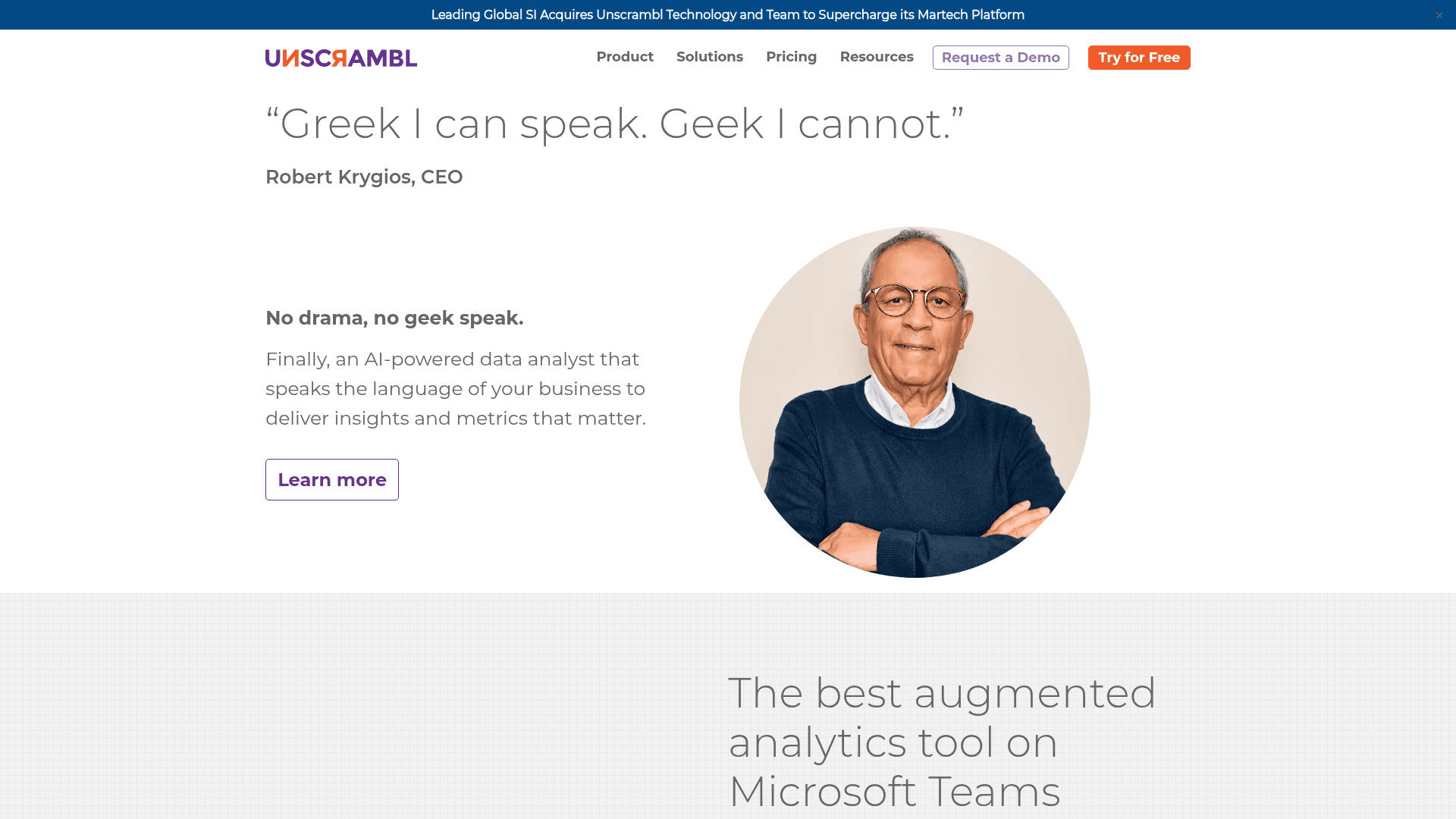 Homepage of UNSCRAMBL