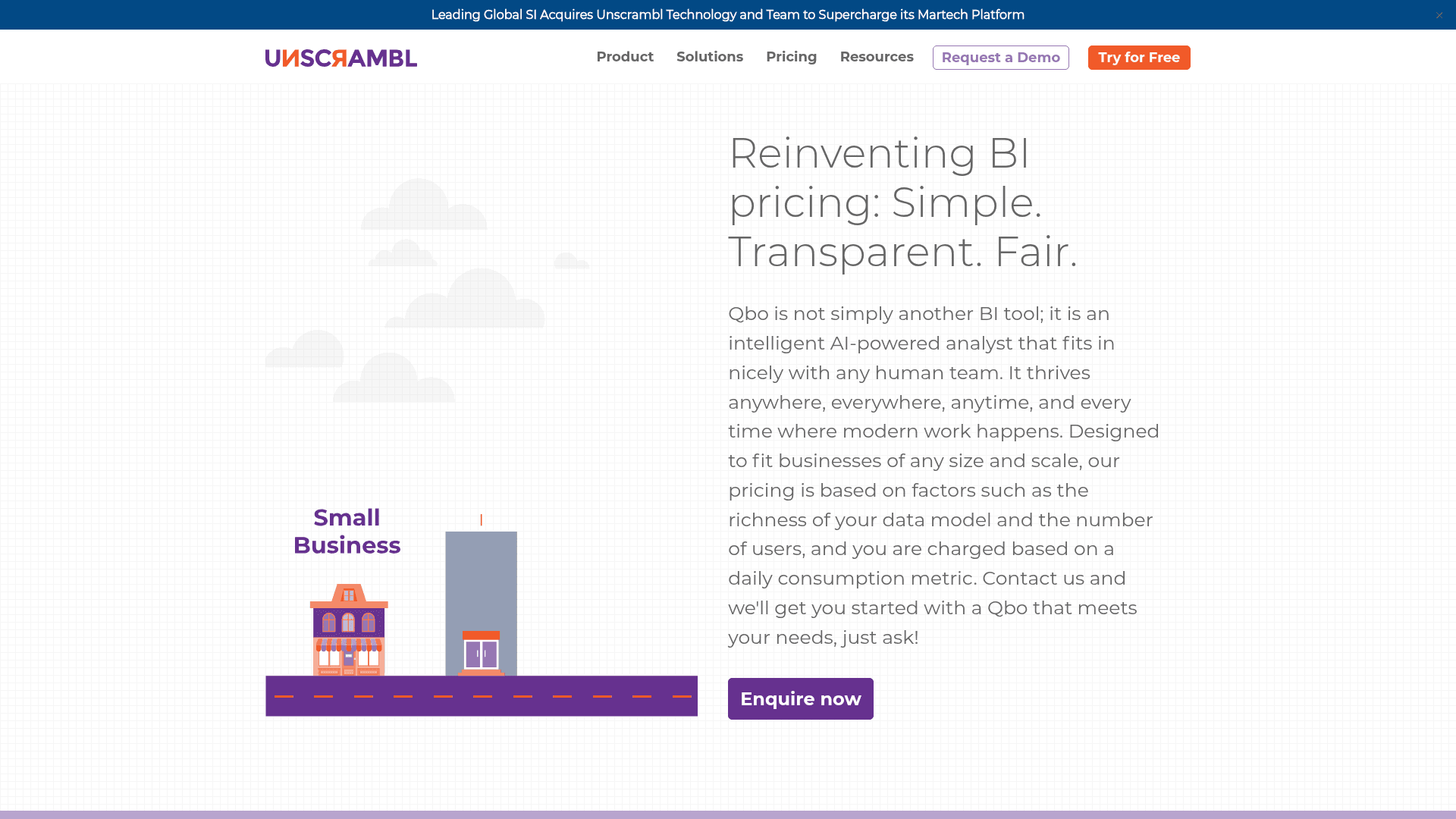 Pricing page of UNSCRAMBL