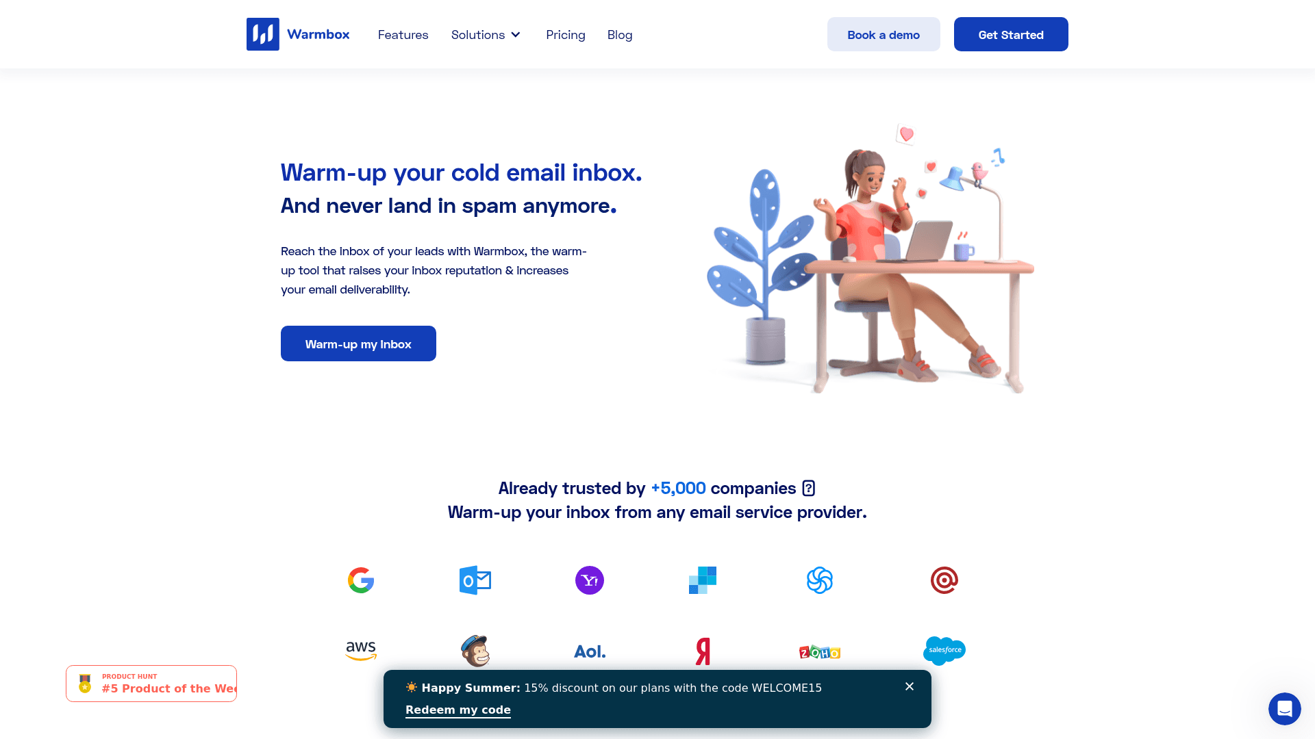 Homepage of Warmbox