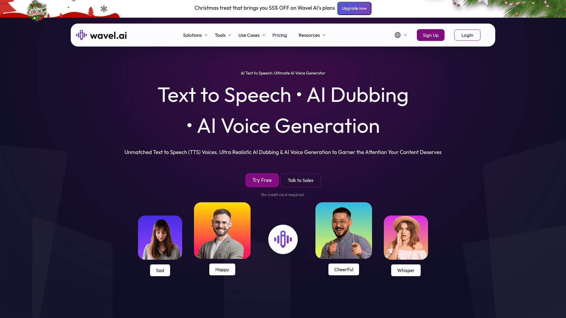 Homepage of Wavel AI