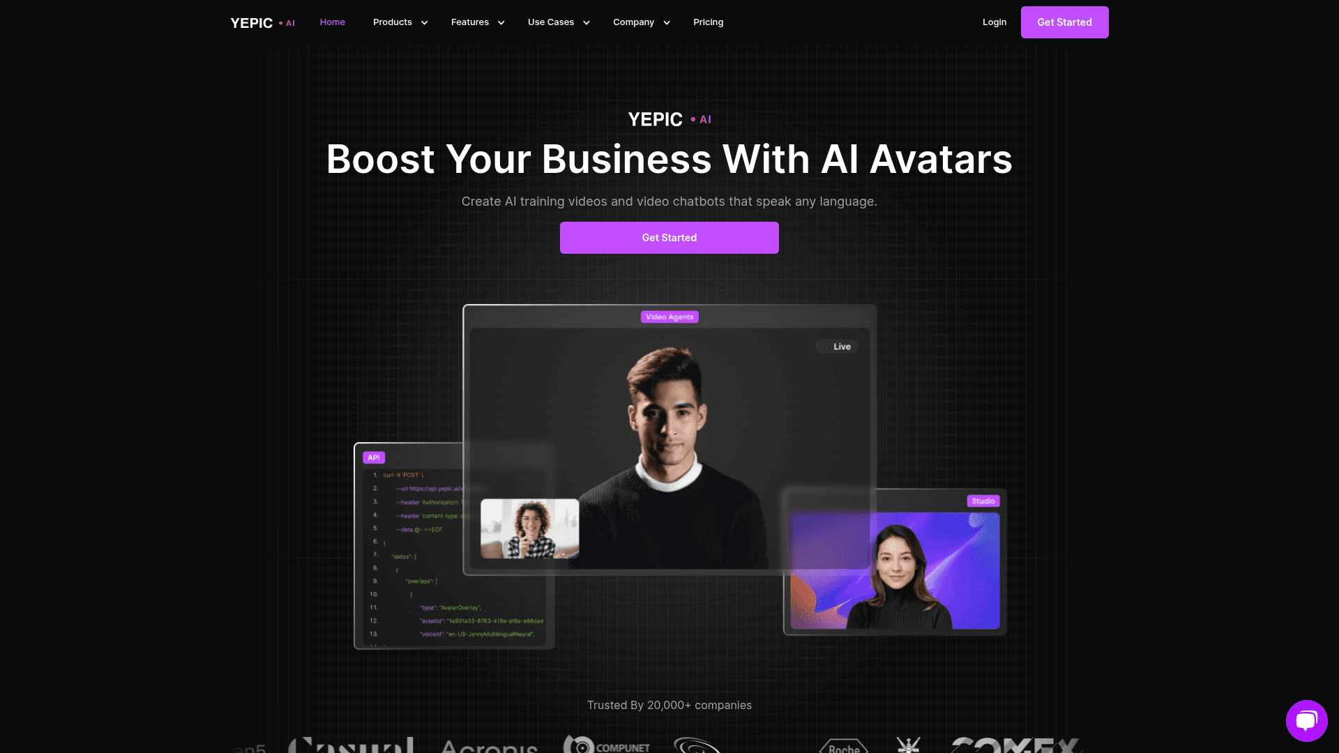Homepage of Yepic